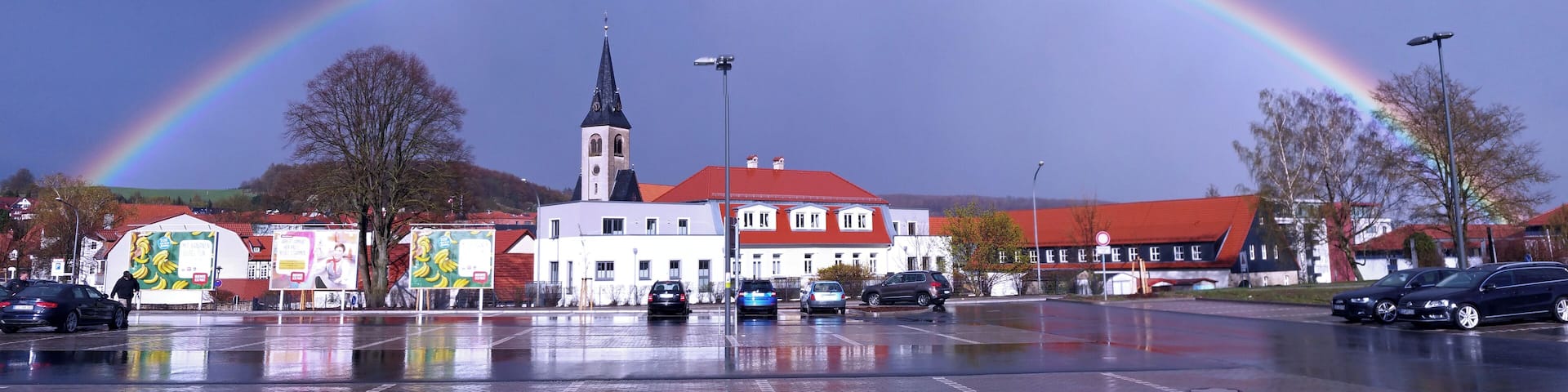 Regenbogen über der Stadt Worbis
