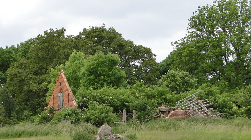 Stable ruin in Ruest, district Ludwigslust-Parchim, Mecklenburg-Vorpommern, Germany