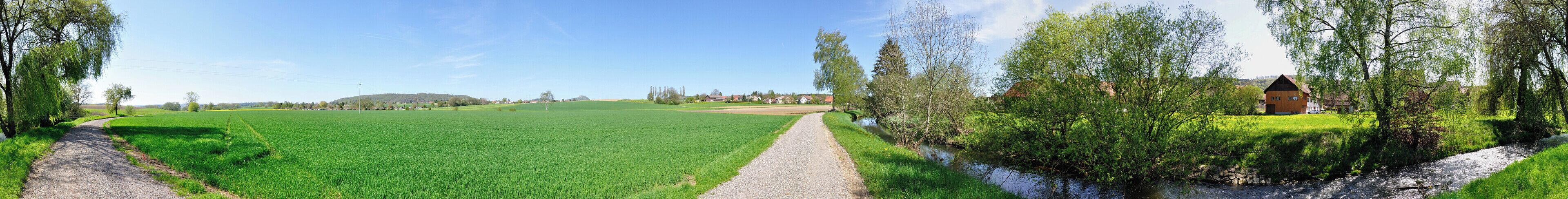 Switzerland, Canton of Schaffhausen, view of the river Biber in Buch