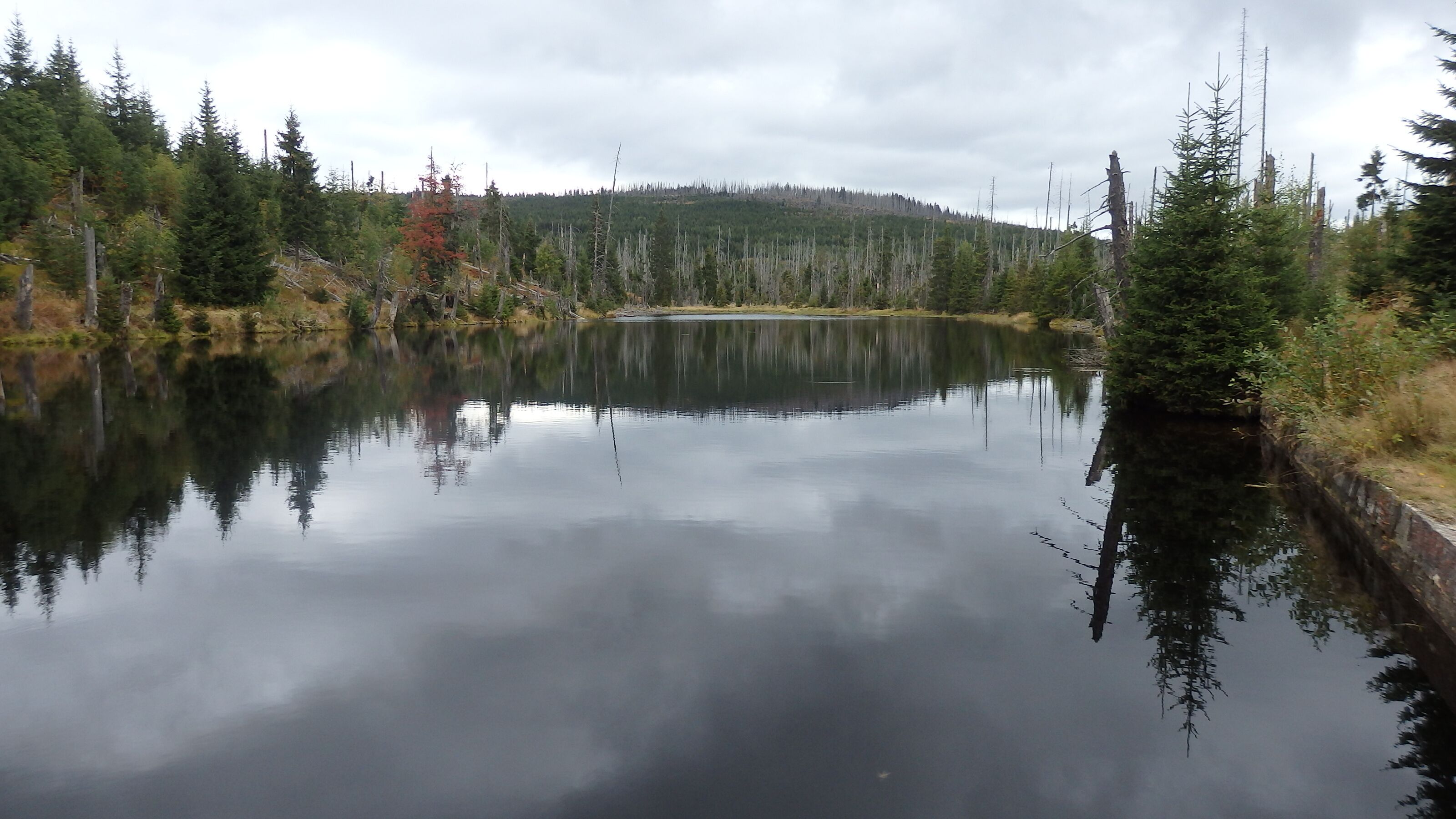 nádrž na plavení dřeva - Reschbachklause, Německo, nedaleko pramene Vltavy