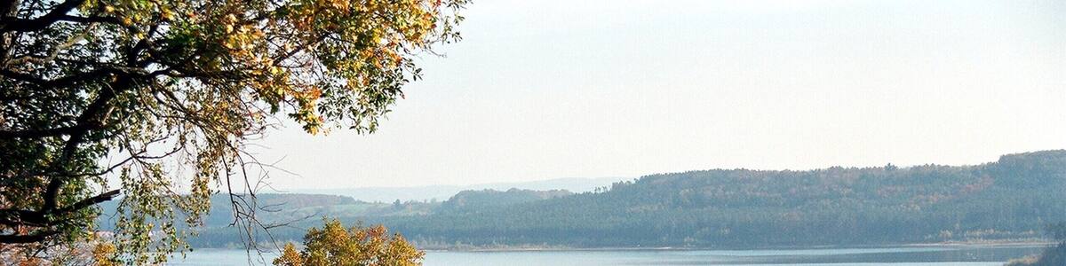 Absberg, view to the "Kleiner Brombachsee"