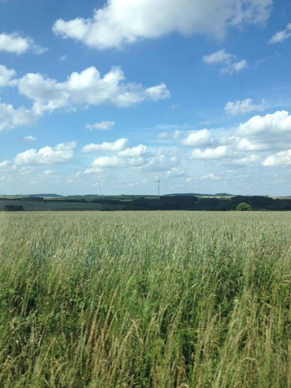 Germany is one of the most beautiful countries I have ever been to.
This picture was taken just outside of Hermersberg. We were driving along and I couldn't help but snap this picture. It is no wonder people in Europe generally lead a better life than people in America. With views like this how could anyone not be relaxed and happy.