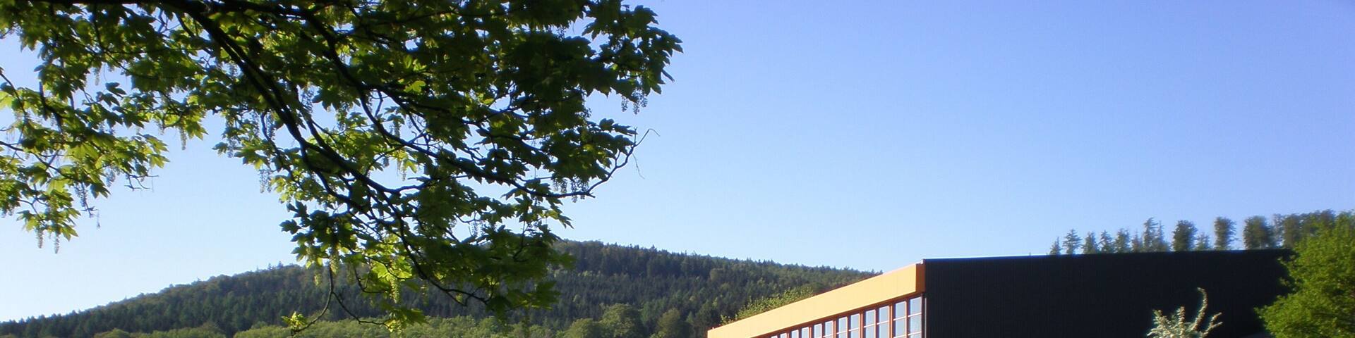 Gymnasium and sports grounds in Eschershausen (Lower Saxony, Germany). Address NelkenstraĂe 12.