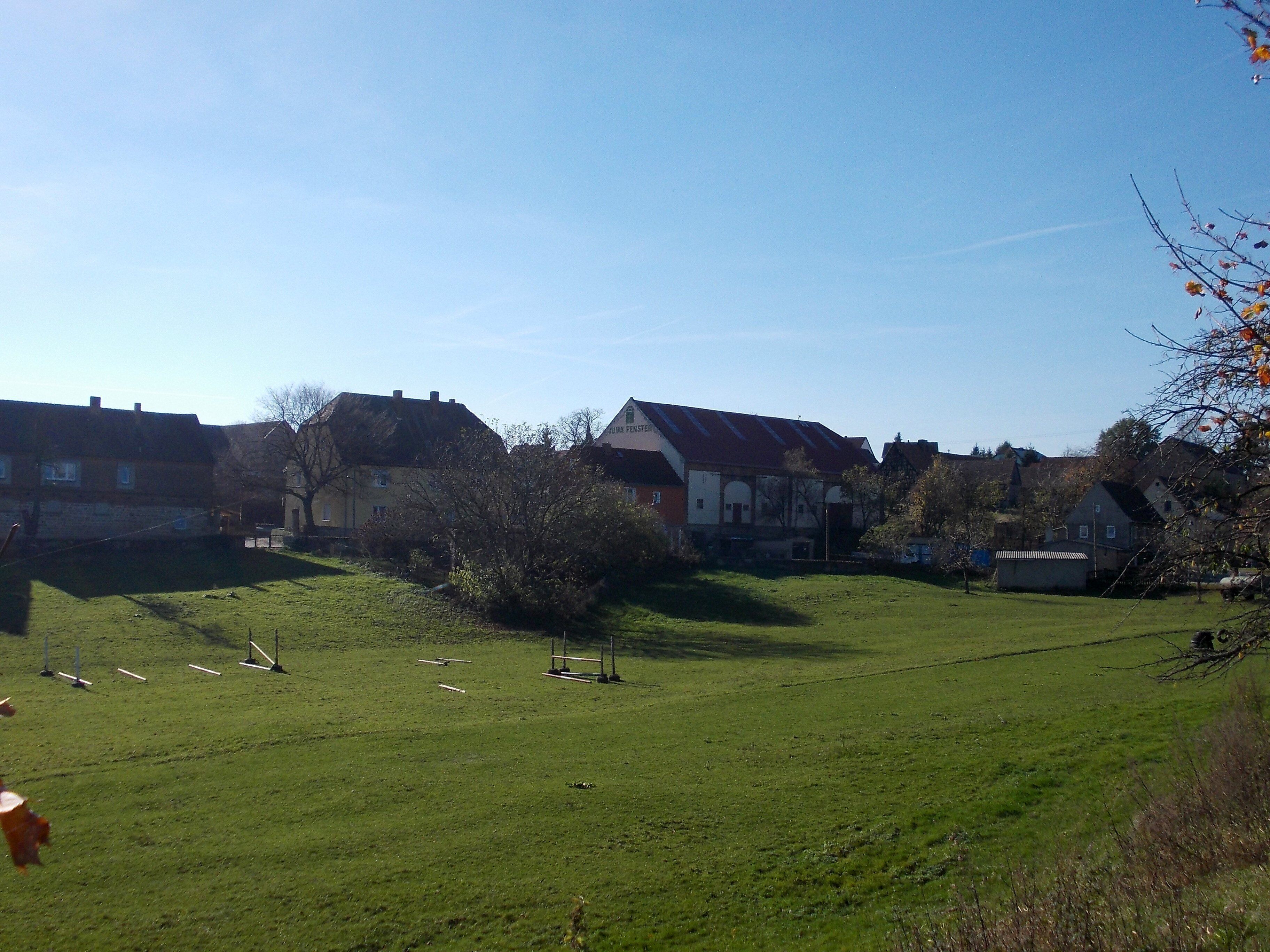 View of a part of Mannsdorf (Kretzschau, district: Burgenlandkreis, Saxony-Anhalt)