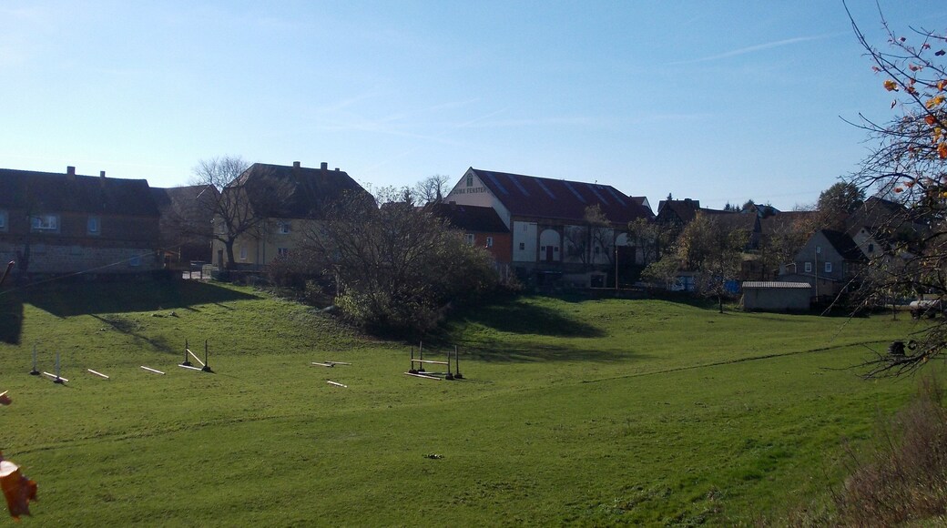 View of a part of Mannsdorf (Kretzschau, district: Burgenlandkreis, Saxony-Anhalt)