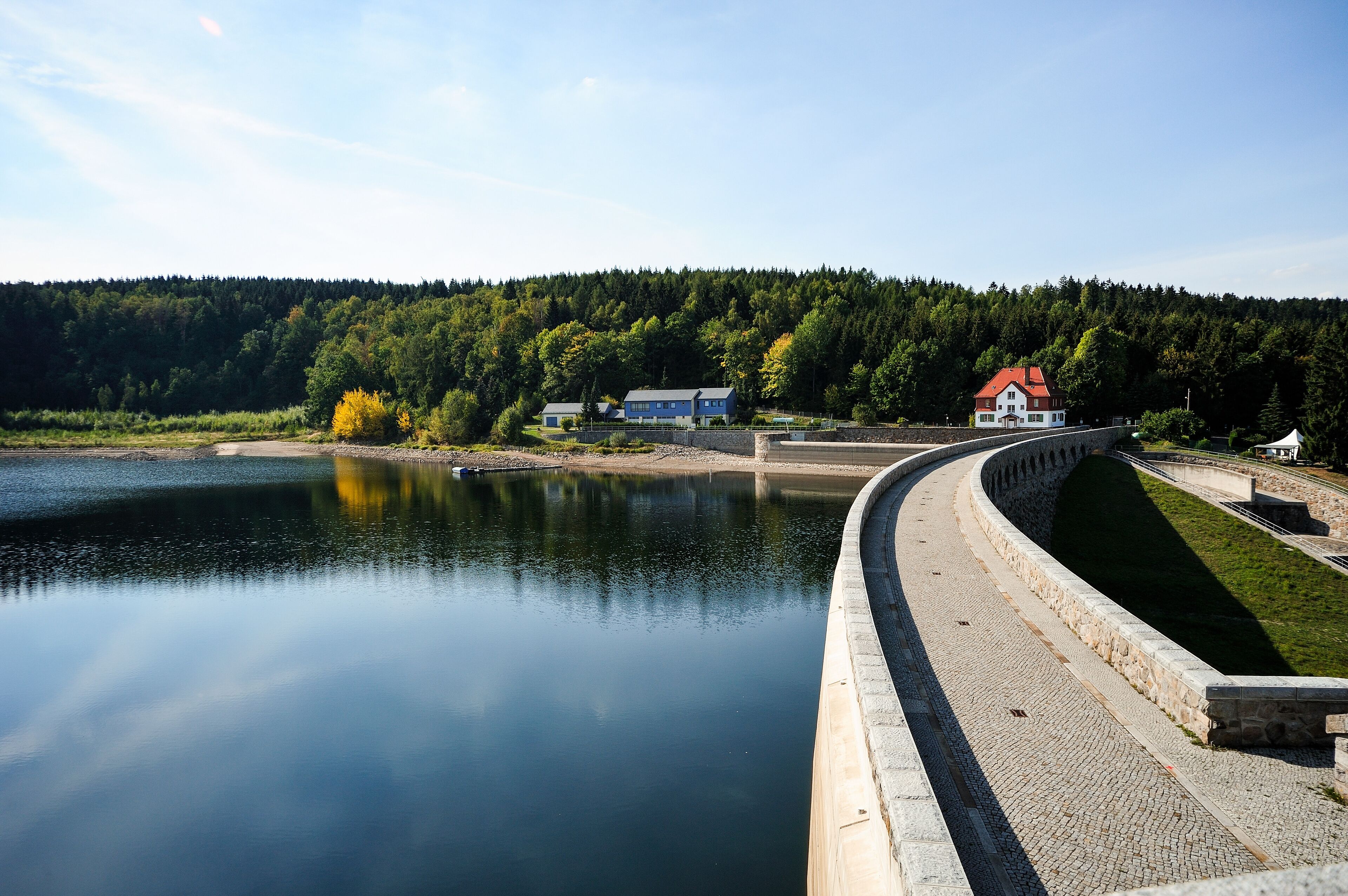 Europa, Deutschland, Sachsen, Landkreis Sächsische Schweiz, Klingenberg, denkmalgeschützte Talsperre Klingenberg