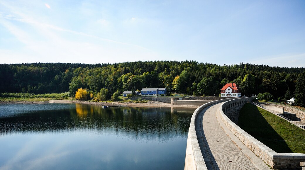 Europa, Deutschland, Sachsen, Landkreis Sächsische Schweiz, Klingenberg, denkmalgeschützte Talsperre Klingenberg