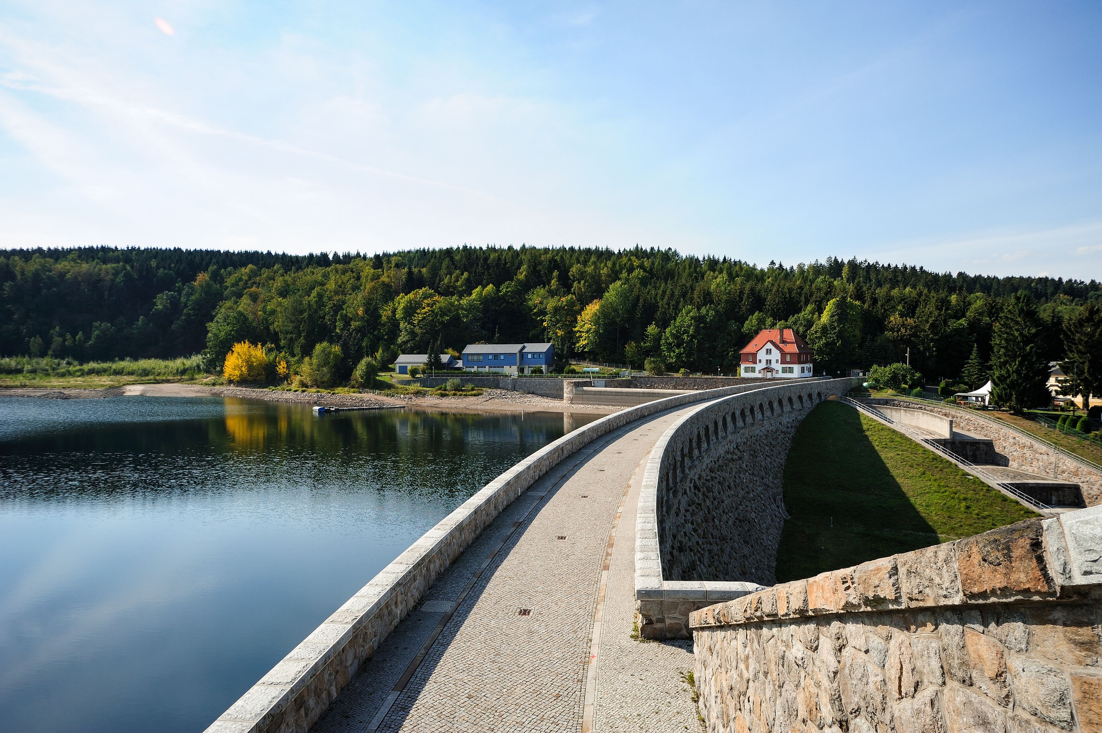 Europa, Deutschland, Sachsen, Landkreis Sächsische Schweiz, Klingenberg, denkmalgeschützte Talsperre Klingenberg