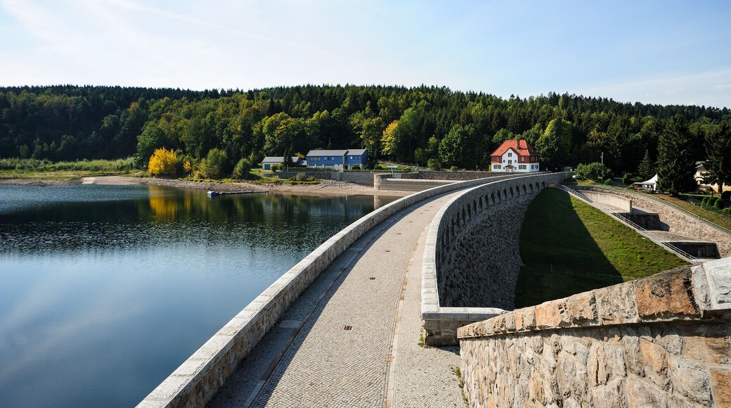 Europa, Deutschland, Sachsen, Landkreis Sächsische Schweiz, Klingenberg, denkmalgeschützte Talsperre Klingenberg
