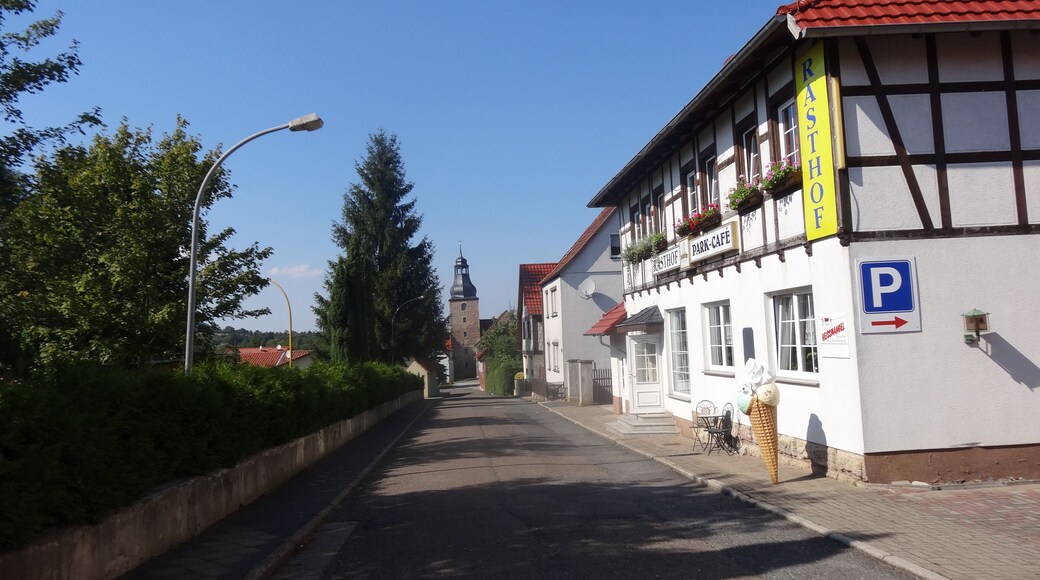Street in Niedergebra, Thuringia, Germany