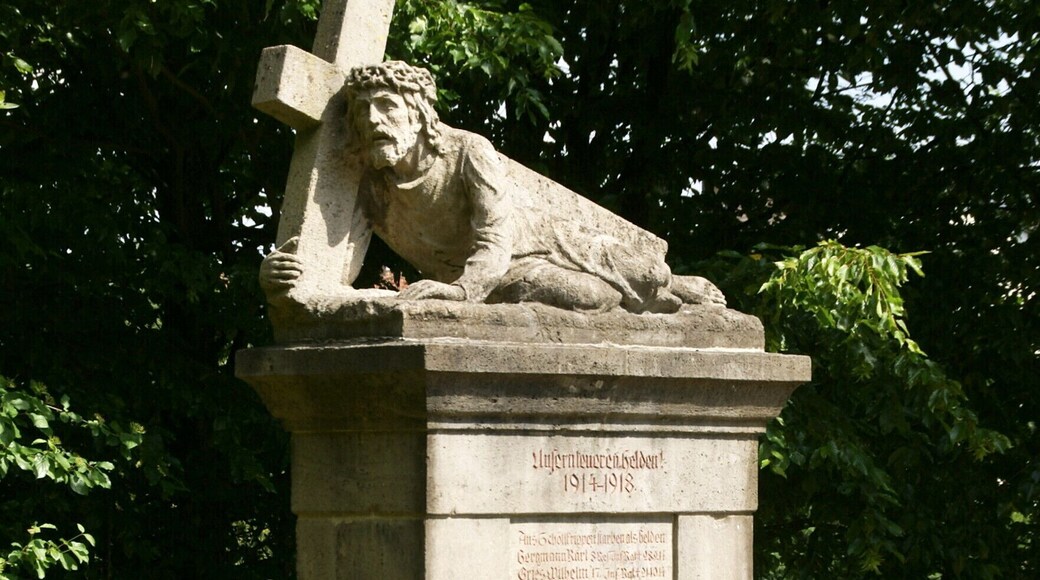 War memorial in the cemetery of Ernstkirchen in memory of the soldiers from Schöllkrippen fallen in World War 1914-1918