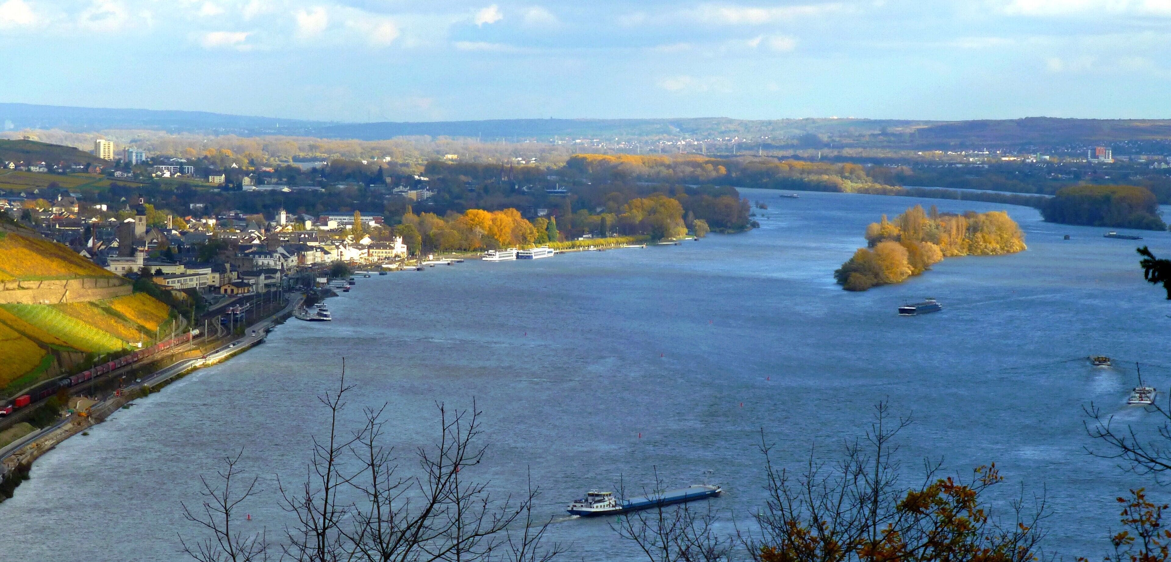 Blick in das Rheintal bei Rüdesheim