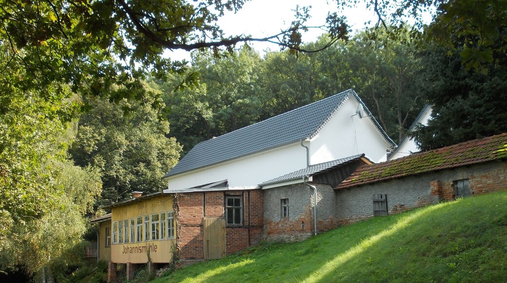Johannismühle, a former watermill and restaurant near Katersdobersdorf (Wetterzeube, district: Burgenlandkreis, Saxony-Anhalt)