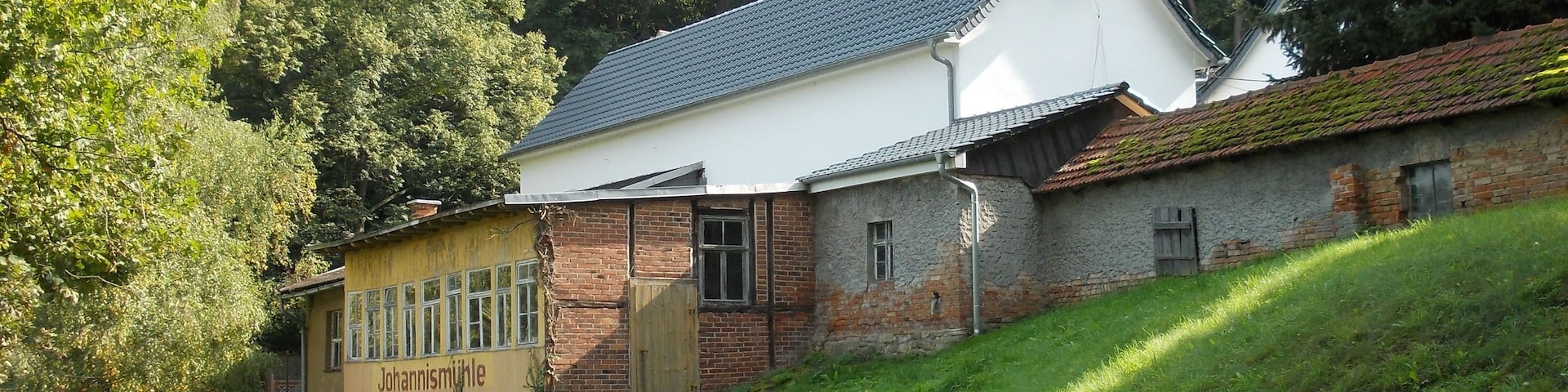 Johannismühle, a former watermill and restaurant near Katersdobersdorf (Wetterzeube, district: Burgenlandkreis, Saxony-Anhalt)
