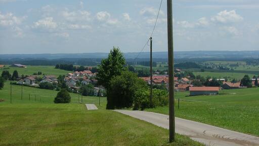 Blick von Schlegel auf Kraftisried