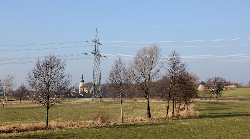Pohlad přez łučinu Satkule z Prawoćic do Chrósćic.