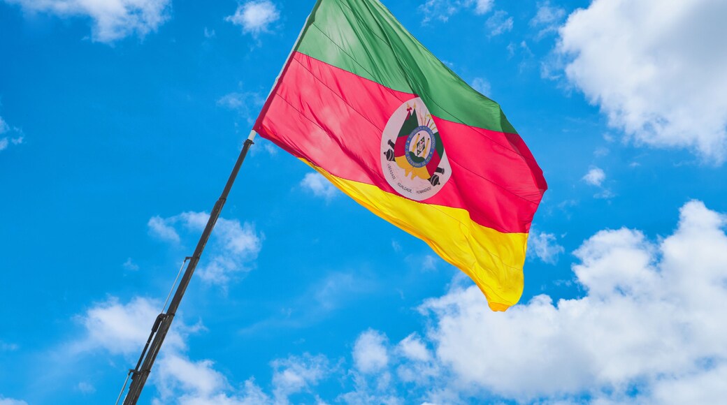 blue sky with the flag of State Rio Grande do Sul