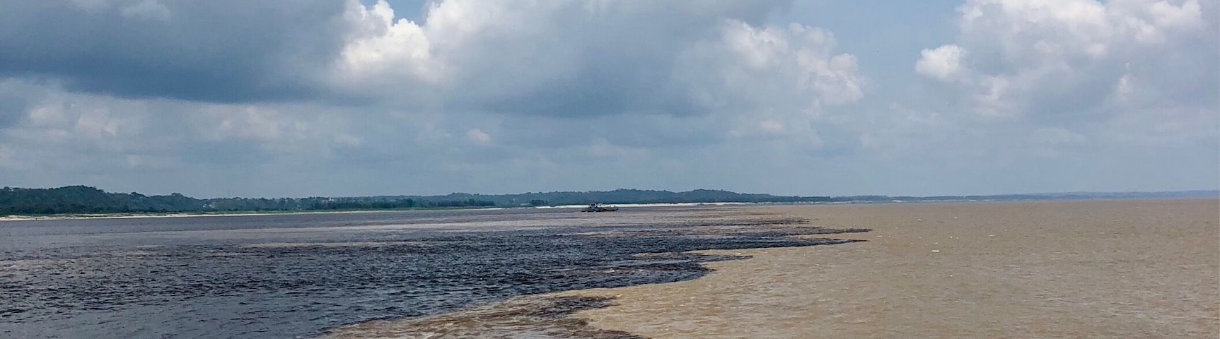 Located about 11 miles downriver from Manaus, Brazil this is the ‘Meeting of the Rivers’. It is where The Rio Negro which is dark from tannins and the Rio Solimoes which is cloudy from sediment converge creating the Amazon River.