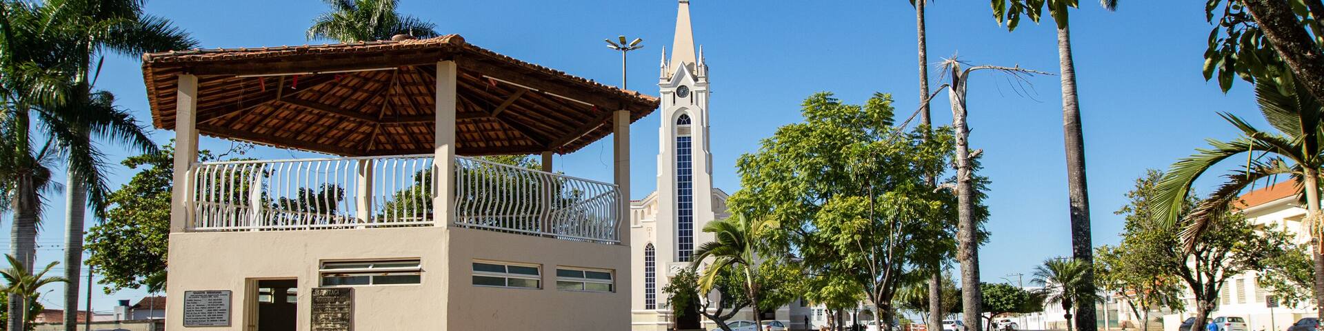 Praça da Igreja Matriz, cidade de Patrocinio Minas Gerais, Centro, triangulo Mineiro. 23 de maio de 2024.