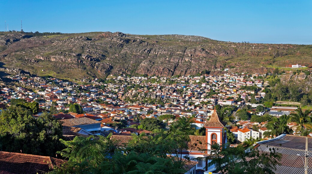 Panoramic view of historical city of Diamantina, Minas Gerais, Brazil