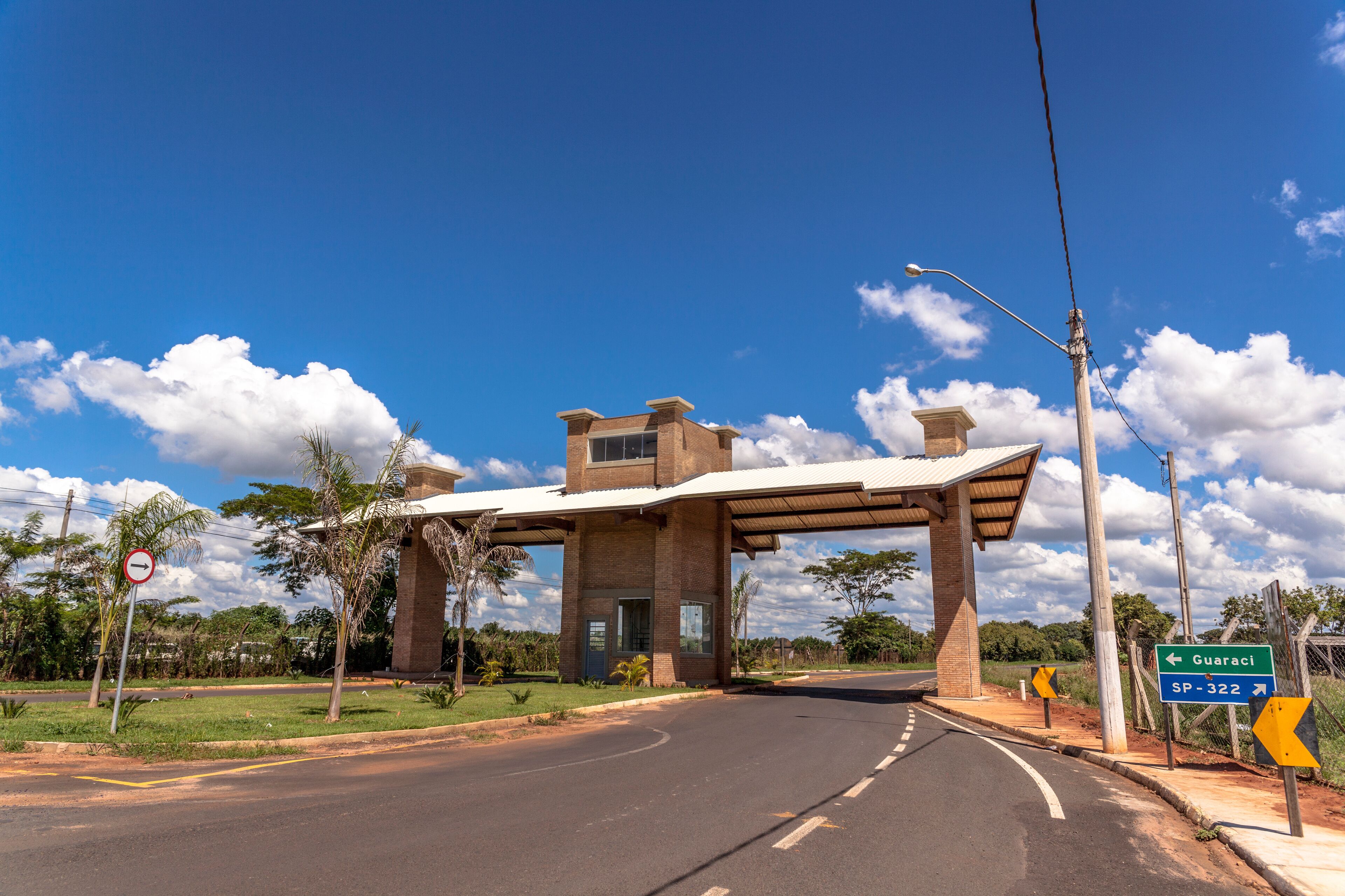 Guaraci, São Paulo, Brazil, April 08, 2015. Tourist portal at the entrance to the municipality of Guaraci