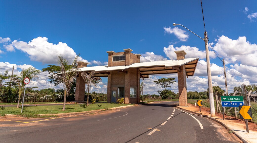 Guaraci, São Paulo, Brazil, April 08, 2015. Tourist portal at the entrance to the municipality of Guaraci