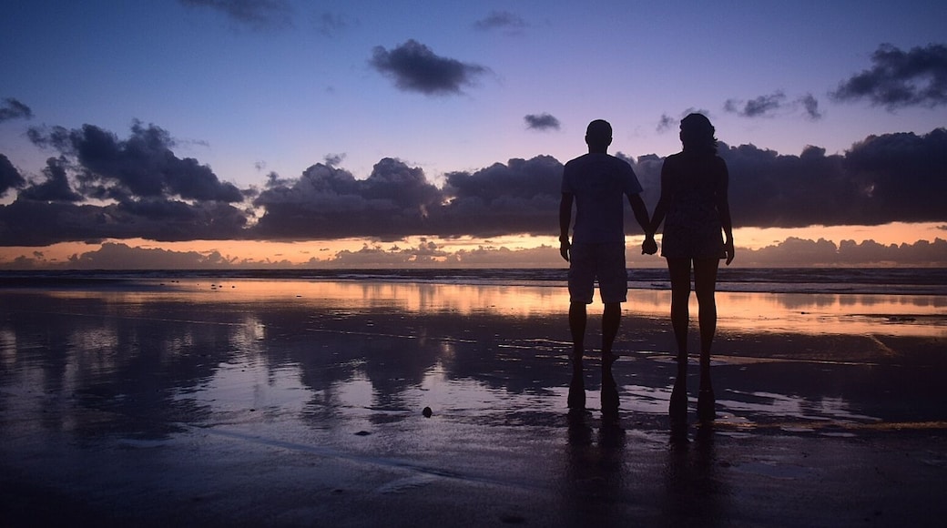 Contemplating the dawn on Miaí Beach, Alagoas, Brazil.