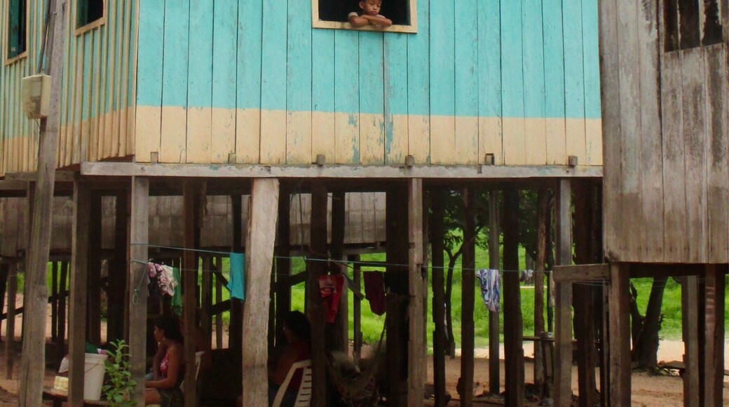 We had the opportunity to visit the small river village of Caboclo today and to interact with the locals. Located on the southern bank of the Amazon where the Valeria River joins it it was a wonderful peek into how the folks in the small villages live.