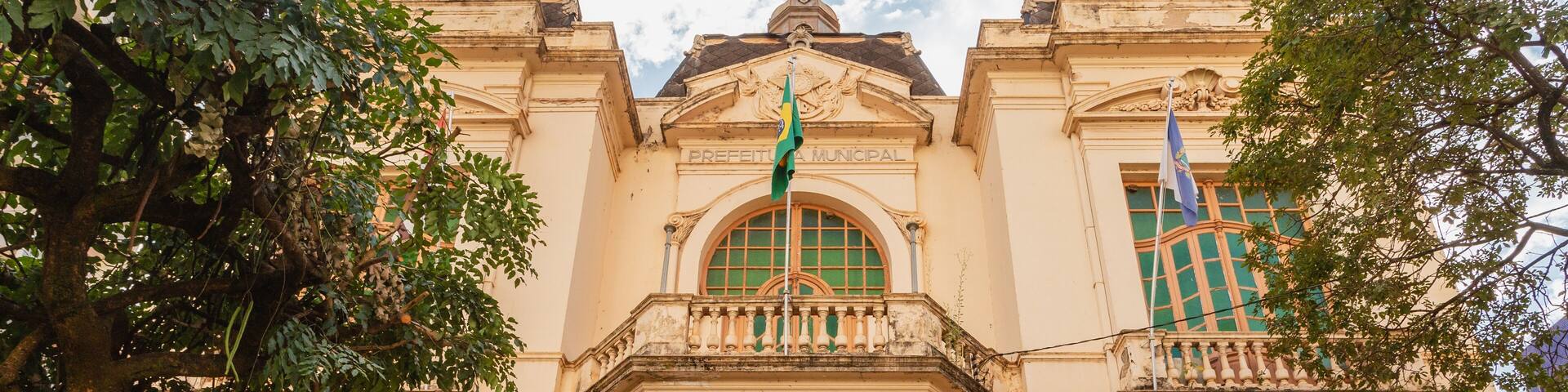 Ribeirão Preto São Paulo Brazil - June 15, 2022: Ribeirão Preto City Hall, Rio Branco Palace.