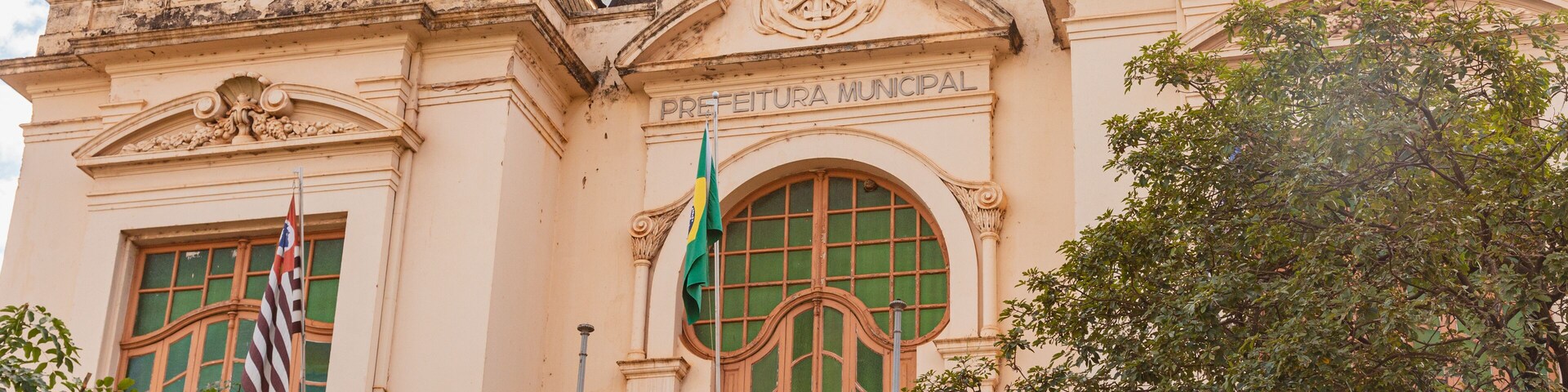 Ribeirão Preto São Paulo Brazil - June 15, 2022: Ribeirão Preto City Hall, Rio Branco Palace.