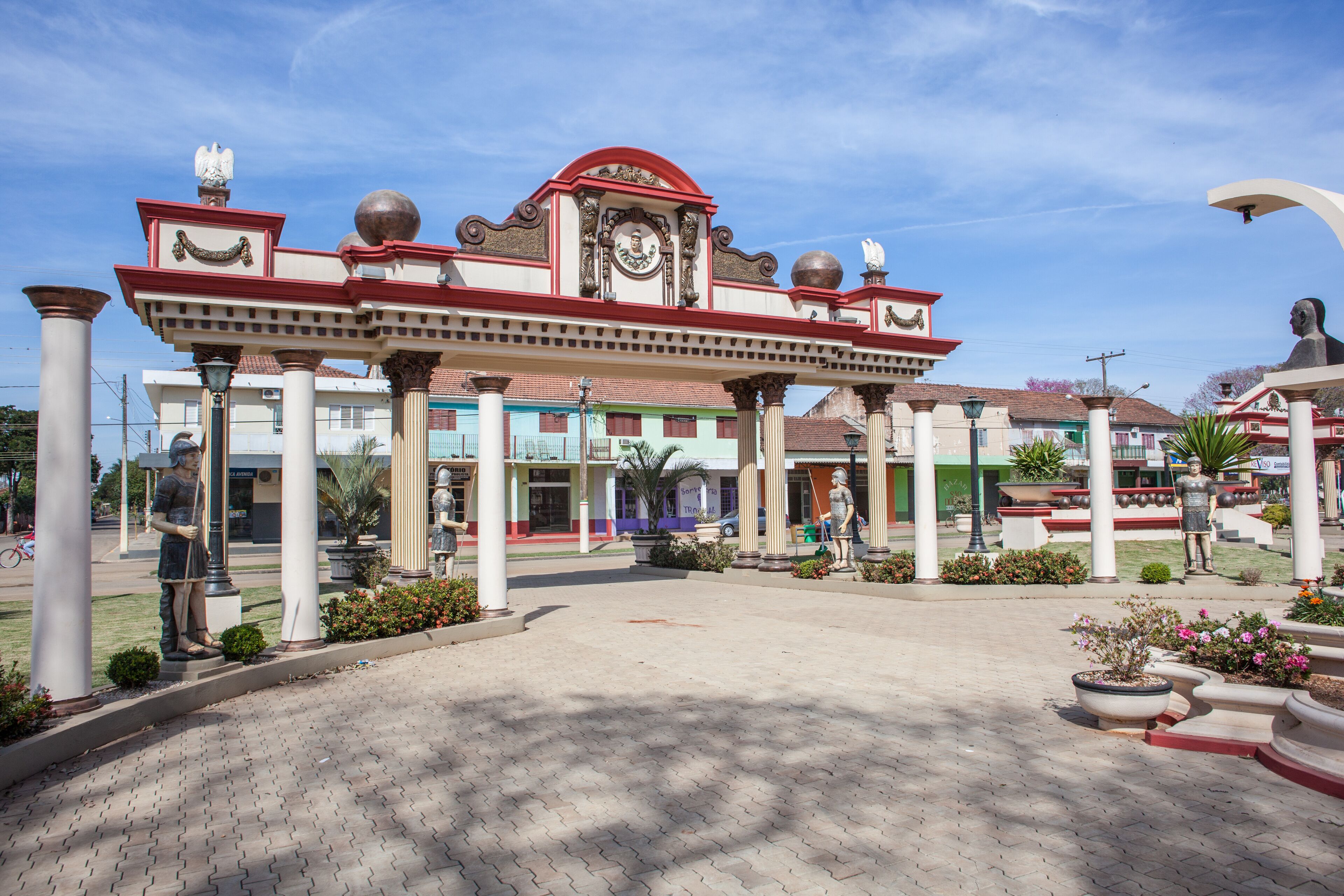 Central Square of Pedrinhas Paulista, city ​​of Italian colonization in the countryside of São Paulo state