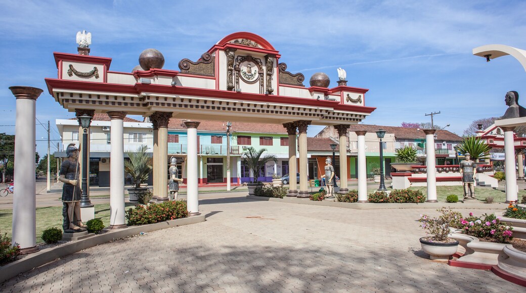 Central Square of Pedrinhas Paulista, city of Italian colonization in the countryside of São Paulo state