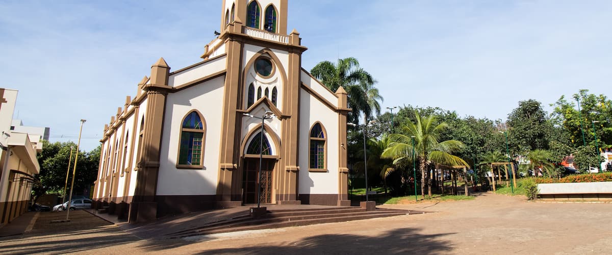 Main Church and Square in Bady Bassitt, São Paulo, Brazil