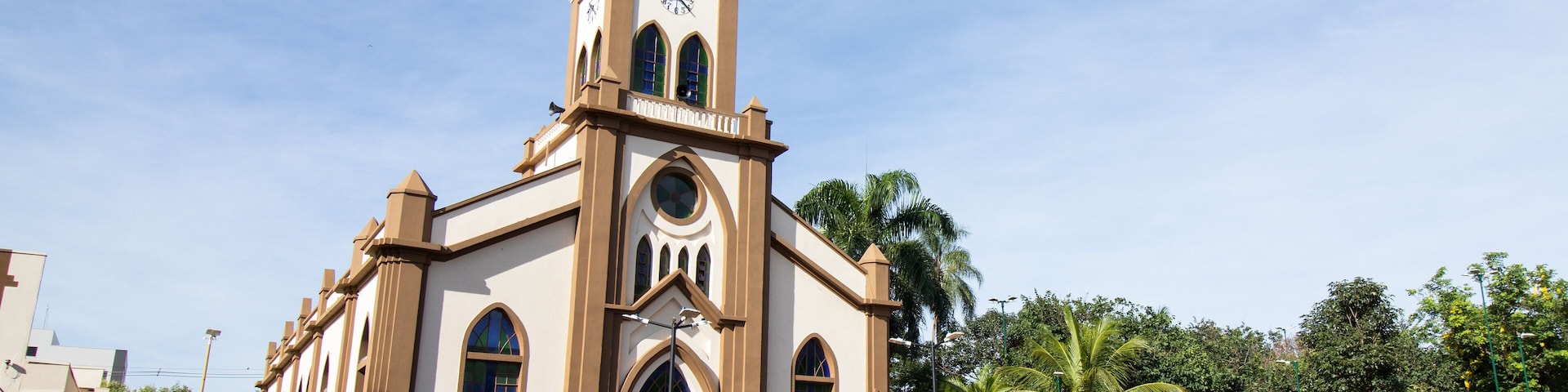 Main Church and Square in Bady Bassitt, São Paulo, Brazil
