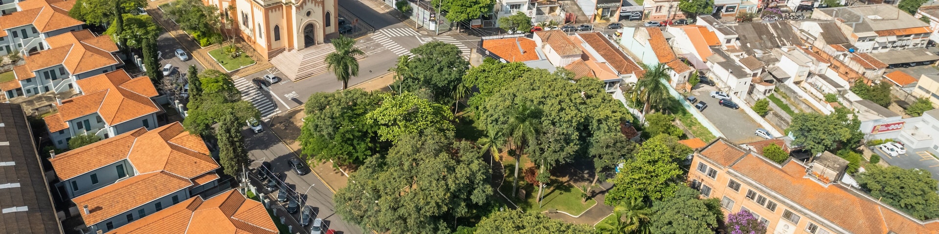 Salto, São Paulo/Brazil - Circa February 2023: Aerial view of Salto