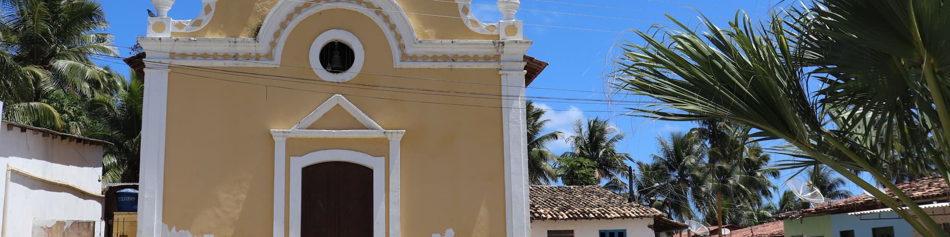 Old colonial church in Sao Miguel dos Milagres, Alagoas, Brazil
