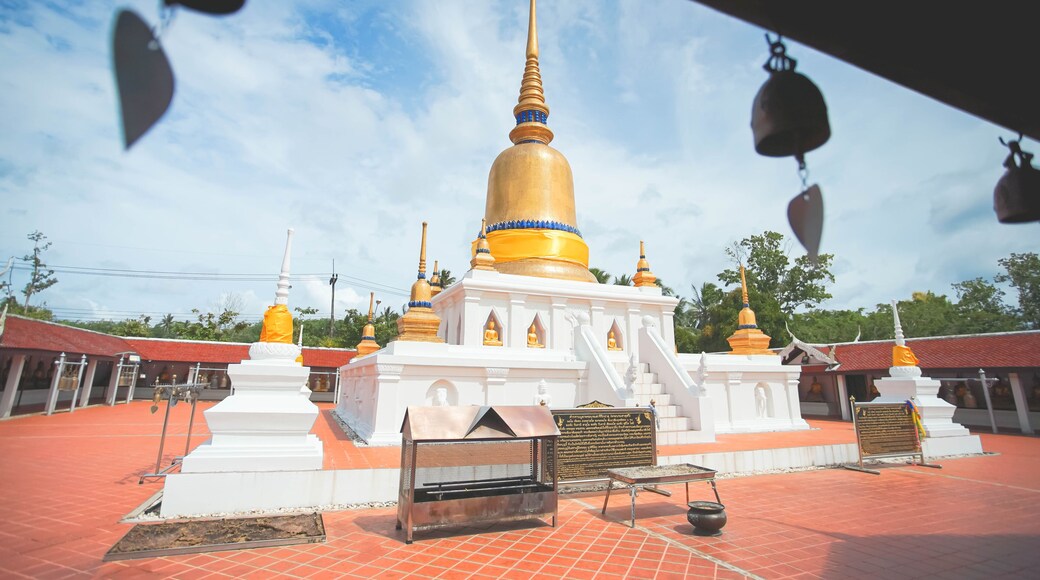The famous temple Phra That Sawi, one of travel destinations in Chumphon, Thailand.