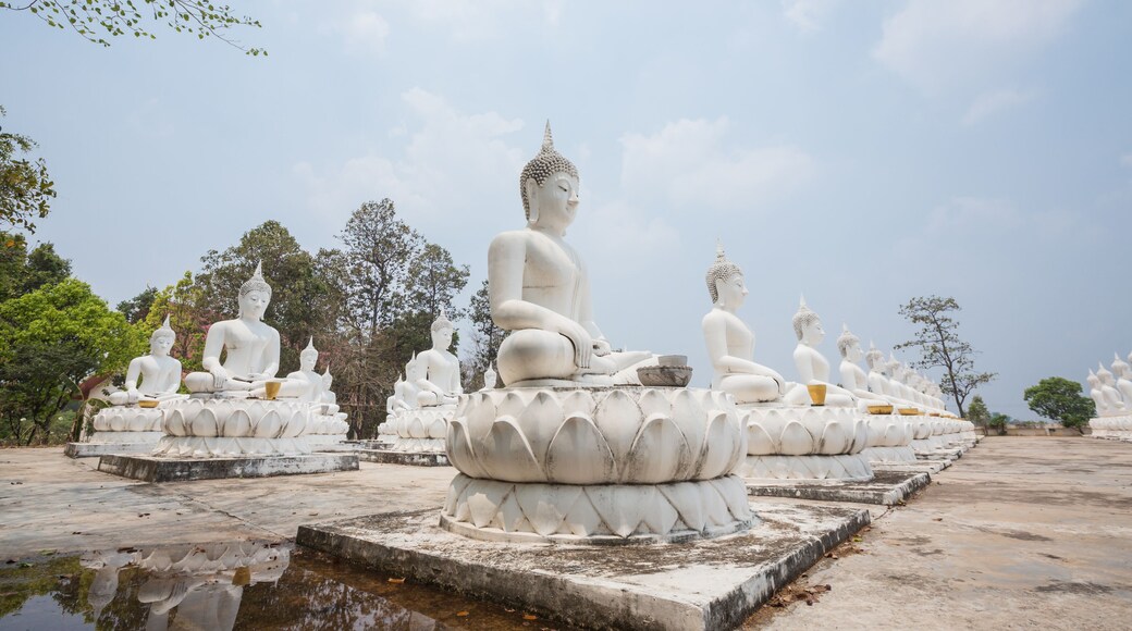 Statues 84 Lord Buddha, Temple- Wat Bung Khi Lek at Khemarat Ubon Ratchathani Thailand.