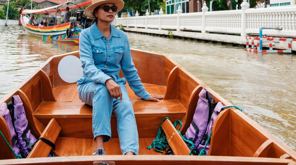 Exploring the serenity of Wat Paknam with the majestic Big Buddha in Bangkoks waterways