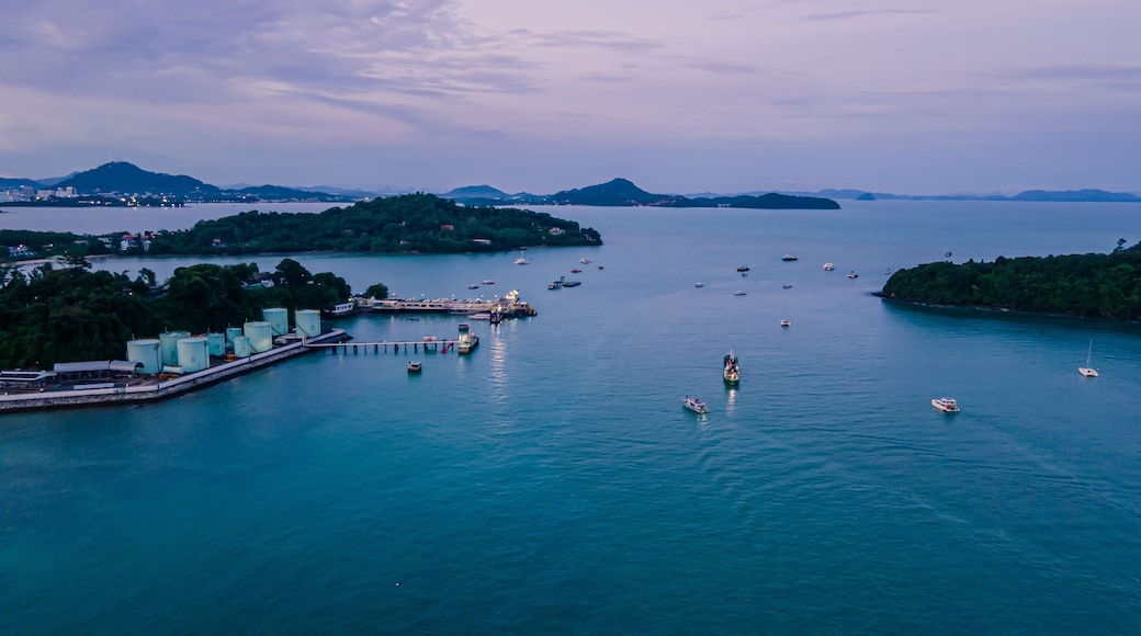 Deep sea port view, Phuket, Ao Makham, cruise ships, cargo ships can park. Wichit, Mueang Phuket, Phuket 83000 Thailand.