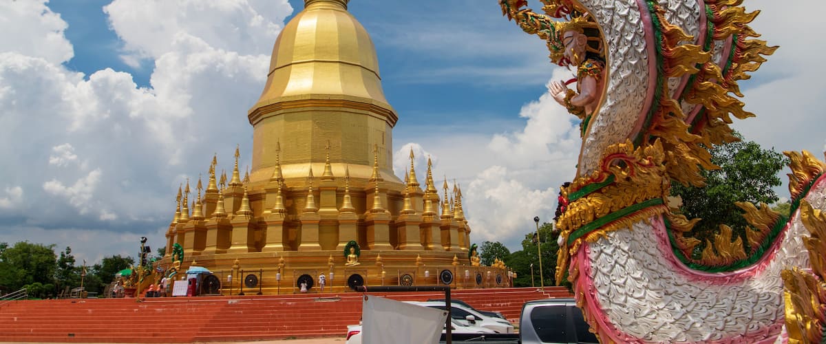 Wat Pa Wang Nam Yen at Muang District, Mahasarakham Province Thailand.