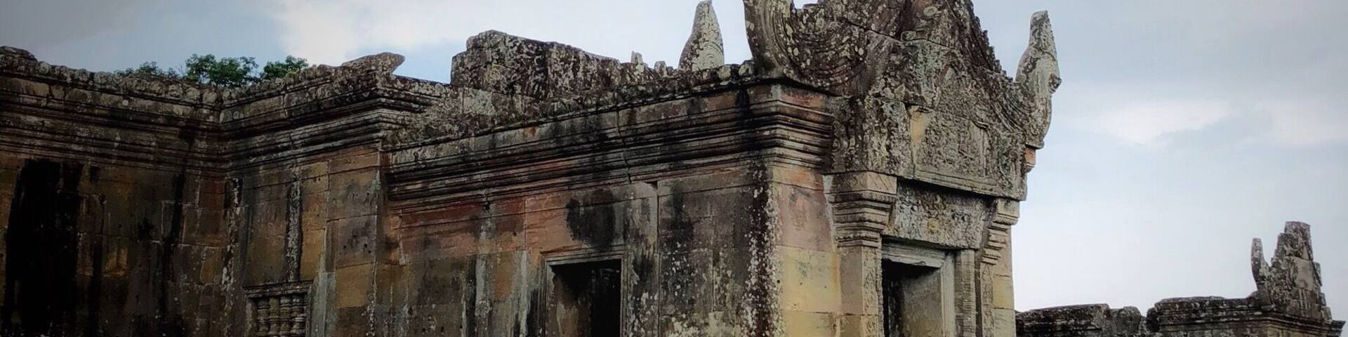 Preah Vihear is a temple built by the great Khmer Empire and dedicated to the Hindu god Shiva. Situated in the northern most part of Cambodia and perched on a mountain bordering Thailand. Because of its present location there have been numerous skirmishes between the two countries trying to lay claim to it. In 2008 the temple was designated a UNESCO world heritage site for Cambodia.