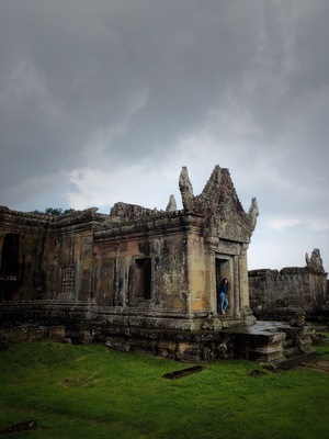 Preah Vihear is a temple built by the great Khmer Empire and dedicated to the Hindu god Shiva. Situated in the northern most part of Cambodia and perched on a mountain bordering Thailand. Because of its present location there have been numerous skirmishes between the two countries trying to lay claim to it. In 2008 the temple was designated a UNESCO world heritage site for Cambodia.