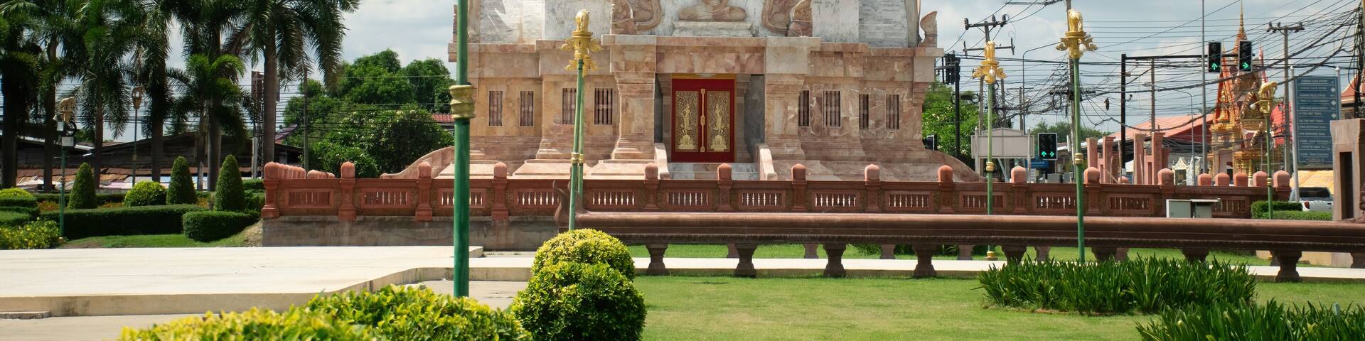 Sisaket, Thailand,January 17 2021 .Duties of Khukhan District Office.memorial