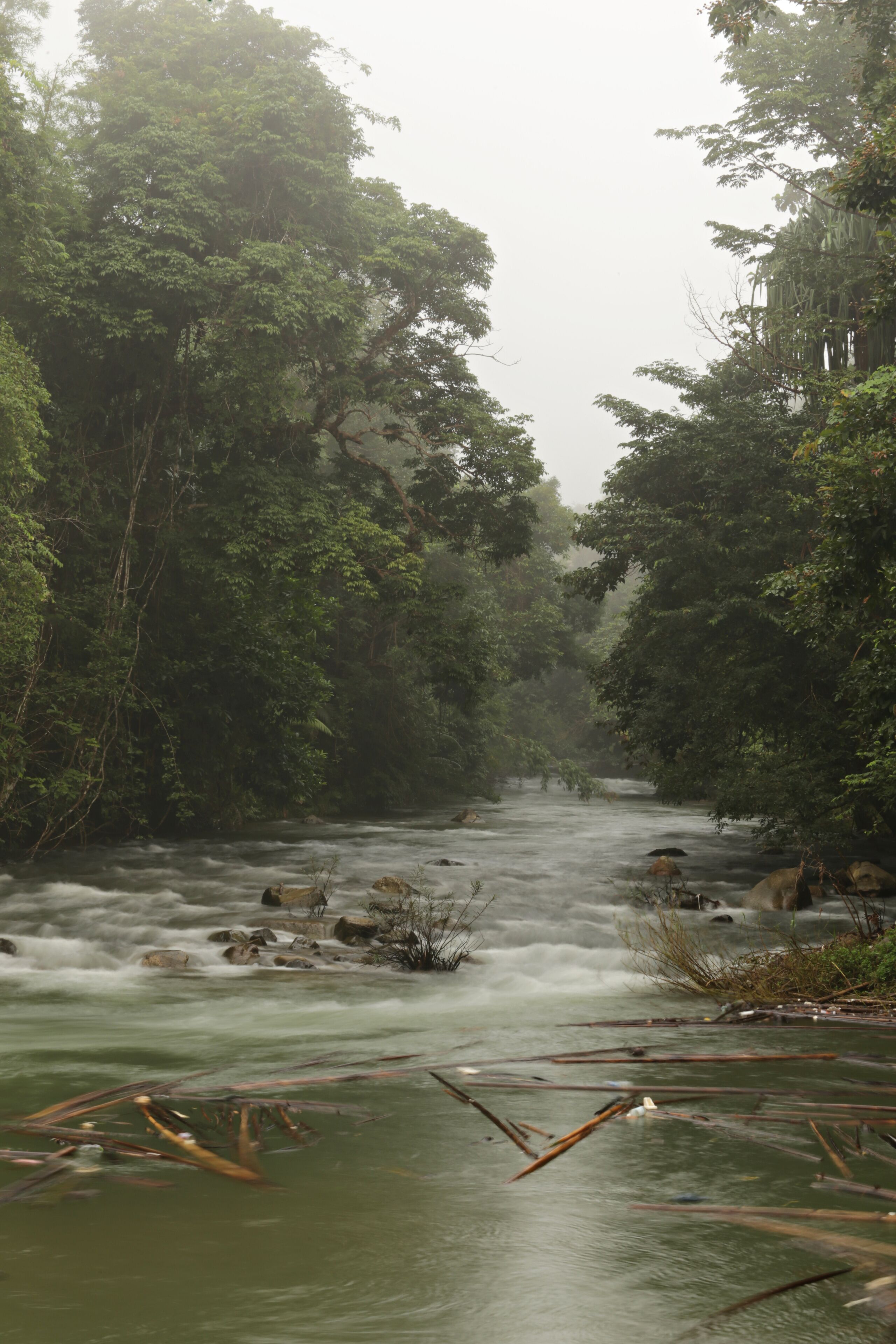 The beauty of nature and the Wading Dam Rapids at Ban Bok Fai, Phato District Chumphon, Thailand