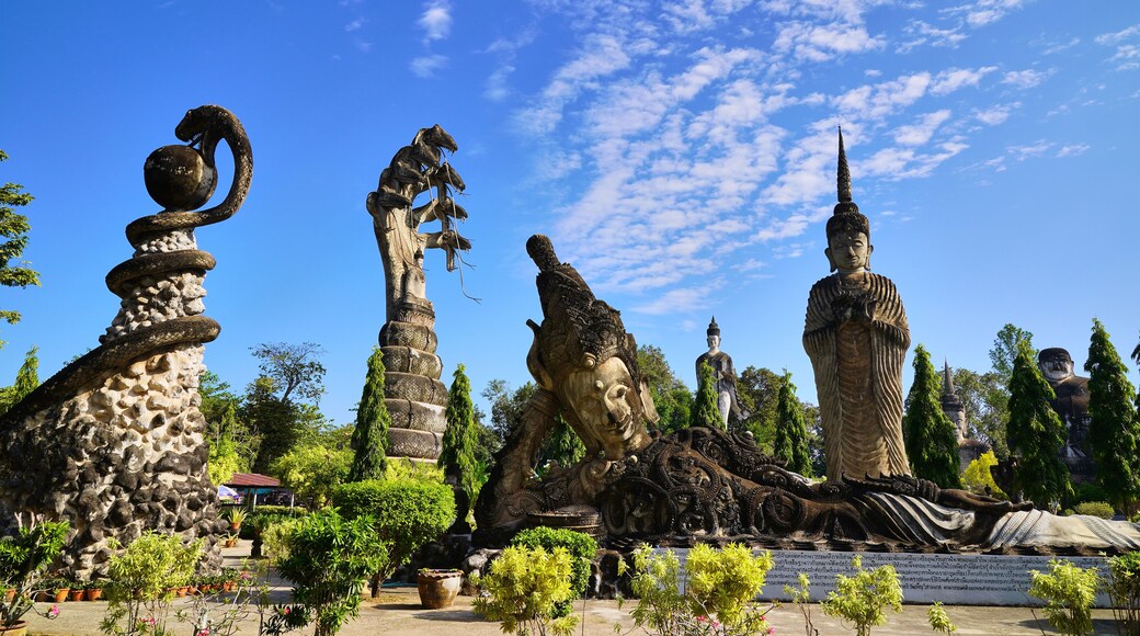 Sala Kaeo Ku or Wat Khaek the famous travel place in Mueang Nong Khai, Thailand