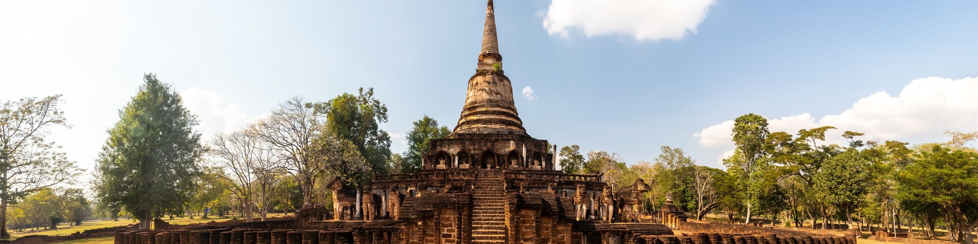 Ancient temples in Sukhothai Historical Park, Thailand