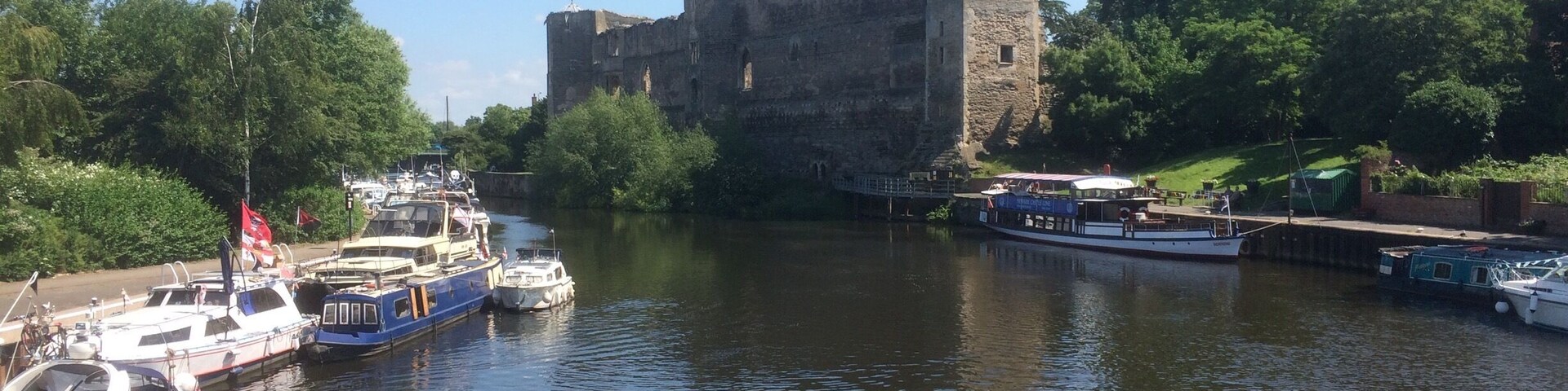 Newark castle from the river Trent