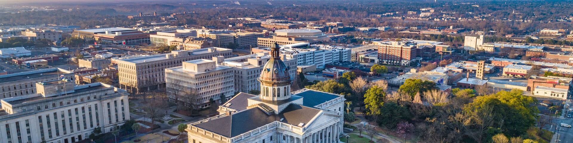 Downtown Columbia South Carolina Skyline SC Aerial
