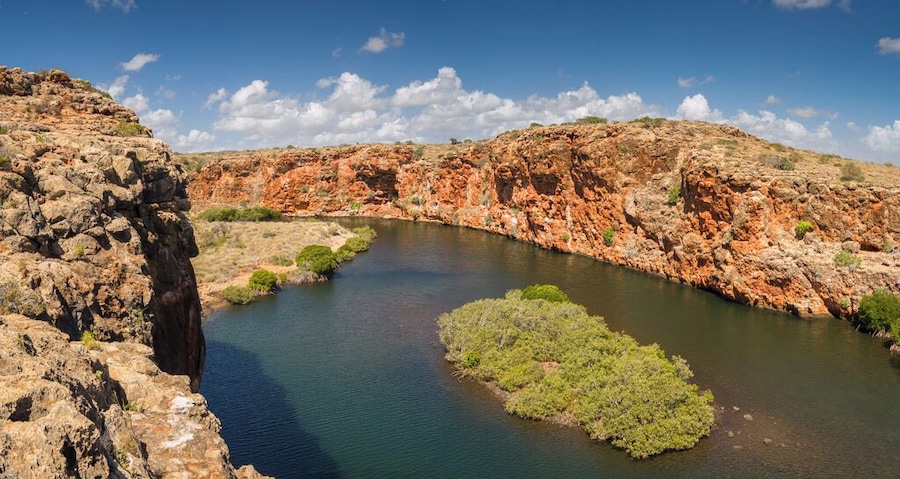 Little green oasis in the Cape Range National Park of Western Australia.
